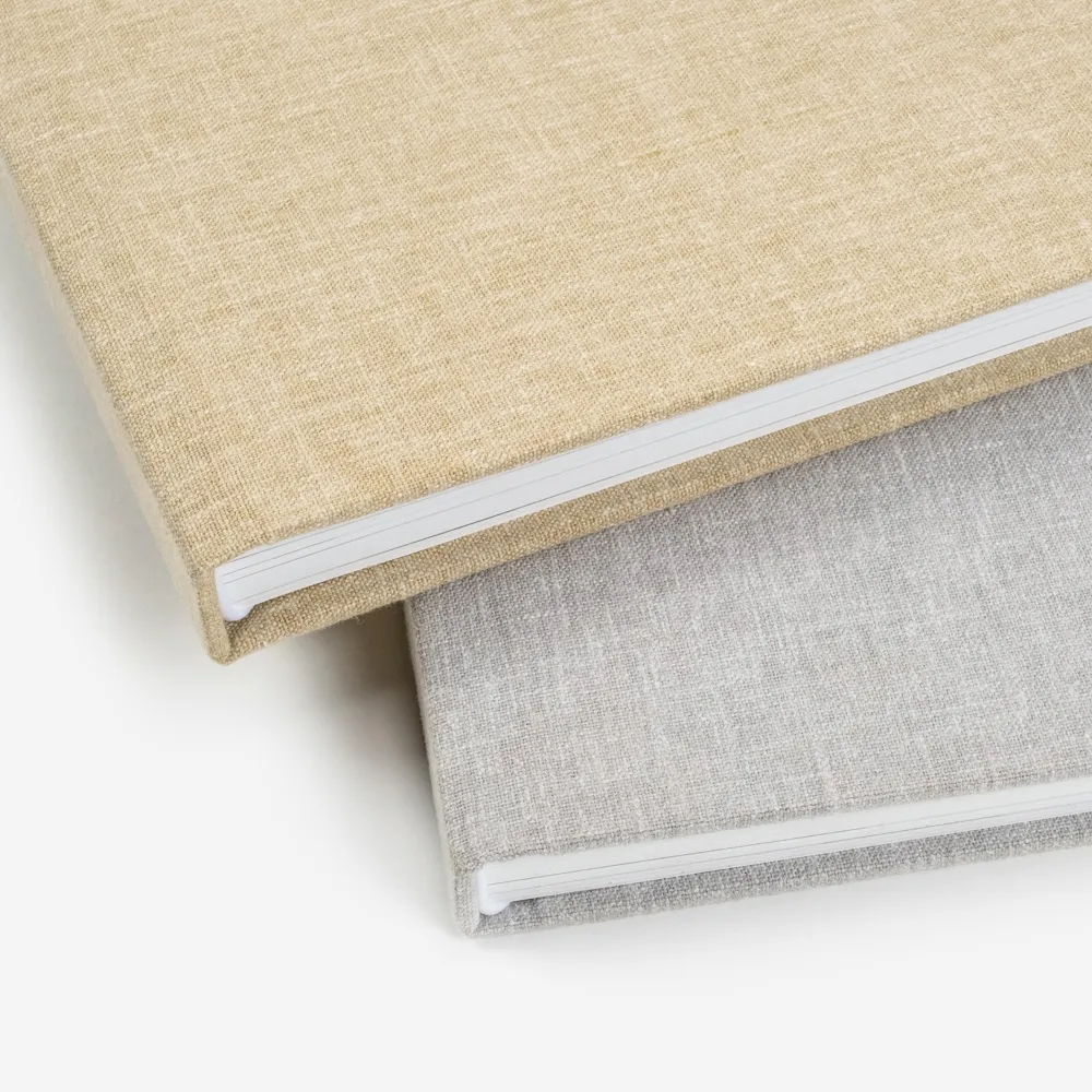 Luxe Linen trouwalbum, detail
